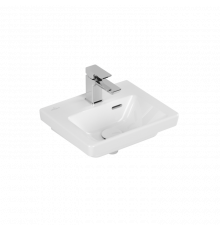 Раковина, Villeroy&Boch, Subway 3.0, шгв 370*305*130, отверстия для смесителя-1, цвет-альпийский белый