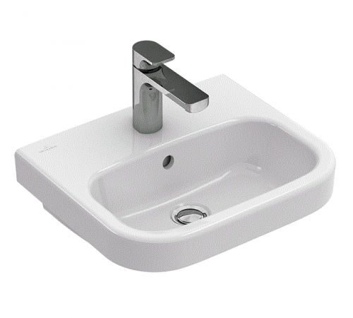 Раковина, Villeroy&Boch, Architectura, шг 500*380, отверстия для смесителя-1, CeramicPlus, цвет-альпийский белый