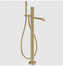 Смеситель для ванны и душа, Gessi, Habito Rigato, напольный, цвет-Brushed Brass PVD