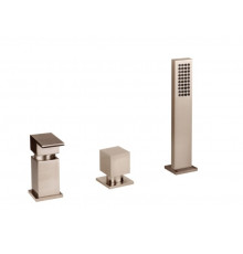Смеситель для ванны и душа, Gessi, Rettangolo, цвет-Black Metal Brushed PVD