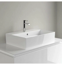 Раковина, Villeroy&Boch, Memento, шгв 500*420*90, отверстия для смесителя-1 сквозное, 2 промаркированных, CeramicPlus, цвет-альпийский белый