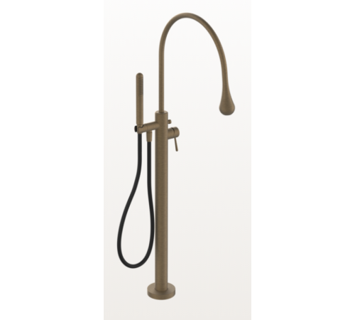 Смеситель для ванны и душа, Gessi, GOCCIA, напольный, цвет-Antique Brass
