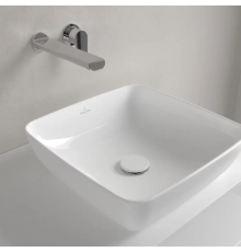 Раковина, Villeroy&Boch, Artis, шгв 410*410*130, отверстия для смесителя-отсутствуют, CeramicPlus, цвет-камень белый
