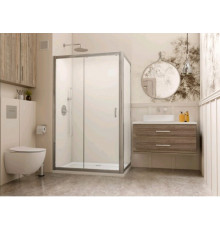 Боковая стенка, Radaway, Premium Plus, шв 800*1900, хром, цвет стекла-фабрик (крапинка), Easy Clean