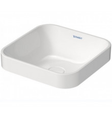 Раковина, Duravit, Happy D.2 Plus, шгв 400*400*165, отверстия для смесителя-отсутствуют, цвет-белый