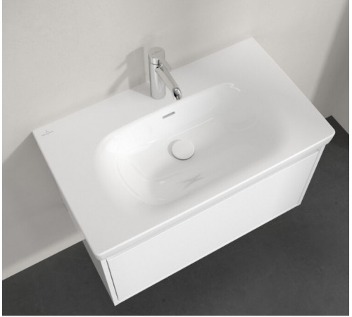 Раковина, Villeroy&Boch, Skyla, шгв 800*460*115, отверстия для смесителя-1, цвет-альпийский белый