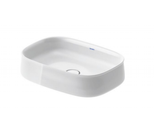Раковина, Duravit, Zencha, шгв 550*390*135, отверстия для смесителя-отсутствуют, цвет-белый шелковисто-матовый