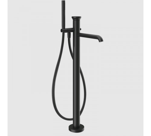 Смеситель для ванны и душа, Gessi, Origini, напольный, цвет-черный матовый