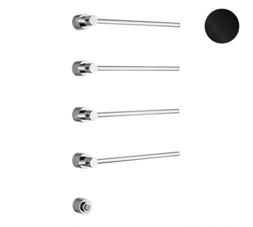 Полотенцесушитель, Margaroli, Sole, шгв 360*93*845, Box, цвет-Black Brushed Nickel