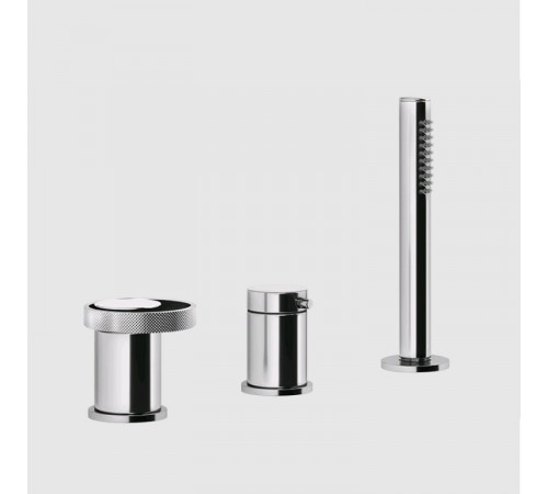 Смеситель для ванны и душа, Gessi, Anello, на 2 потребителя, цвет-хром