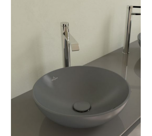 Раковина, Villeroy&Boch, Loop&Friends, шгв 380*380*120, отверстия для смесителя-отсутствуют, CeramicPlus, цвет-Graphite