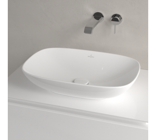 Раковина, Villeroy&Boch, Loop&Friends, шгв 560*380*120, отверстия для смесителя-отсутствуют, цвет-альпийский белый
