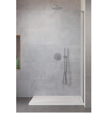 Душевая перегородка, Radaway, Modo SL II, левосторонняя, шв 1100*2000, brushed nickel, цвет стекла-прозрачный, Easy Clean