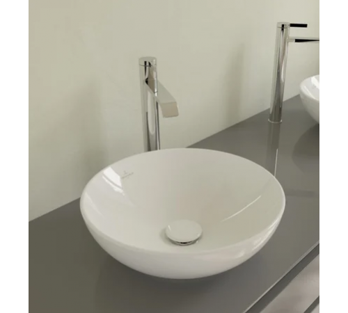Раковина, Villeroy&Boch, Loop&Friends, шгв 620*420*120, отверстия для смесителя-отсутствуют, CeramicPlus, цвет-камень белый