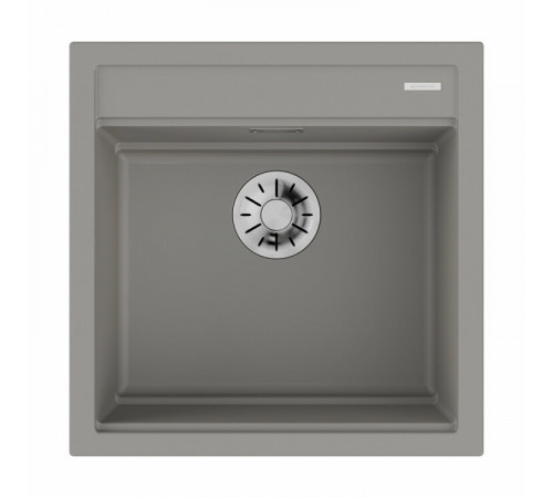 Мойка, OMOIKIRI, Kitagawa, шгв 510*510*200, отверстия для смесителя-3 промаркированных, чаши-1, цвет-Leningrad Grey
