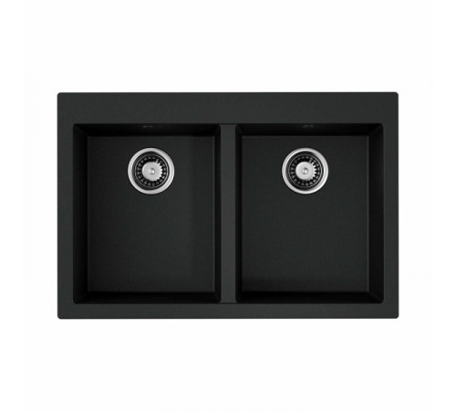 Мойка, OMOIKIRI, Bosen, шгв 800*530*200, отверстия для смесителя-5 промаркированных, чаши-2, цвет-черный