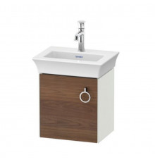 Тумба под раковину, Duravit, White Tulip, шгв 384*298*410, раковина-необходимо заказать, петли-слева, цвет-белый шелковисто-матовый/орех