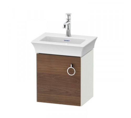 Тумба под раковину, Duravit, White Tulip, шгв 384*298*410, раковина-необходимо заказать, петли-слева, цвет-белый шелковисто-матовый/орех