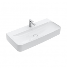 Раковина, Villeroy&Boch, Finion, шгв 1000*470*105, отверстия для смесителя-1 сквозное, 2 промаркированных, CeramicPlus, цвет-альпийский белый