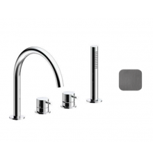 Смеситель для ванны и душа, Almar, на борт ванны, цвет-Gun Metal Brushed PVD (Товар заказной, возврату не подлежит)