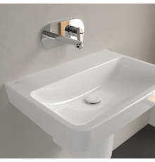 Раковина, Villeroy&Boch, O.Novo, шгв 650*460*125, отверстия для смесителя-1, CeramicPlus/AntiBac, цвет-альпийский белый