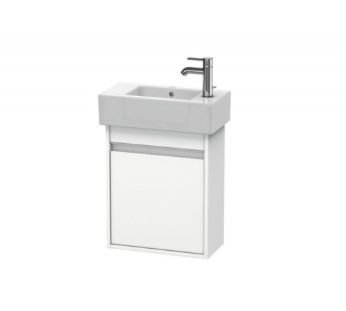 Тумба под раковину, Duravit, Ketho, шгв 450*225*550, петли-слева, раковина-необходимо заказать, цвет-белый матовый