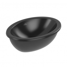 Раковина, Villeroy&Boch, Loop&Friends, шгв 430*280*185, отверстия для смесителя-отсутствуют, CeramicPlus, цвет-Pure Black