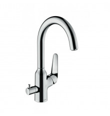 Смеситель для кухни, Hansgrohe, Focus M42, с запорным вентилем, цвет-хром