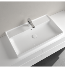 Раковина, Villeroy&Boch, Collaro, шгв 800*470*160, отверстия для смесителя-1 сквозное, 2 промаркированных, CeramicPlus, цвет-альпийский белый