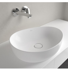Раковина, Villeroy&Boch, Antao, шгв 510*400*146, отверстия для смесителя-отсутствуют, CeramicPlus, цвет-Stone White