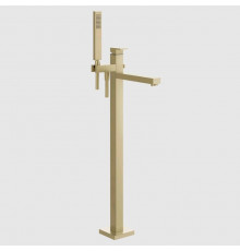 Смеситель для ванны и душа, Gessi, Rettangolo, напольный, цвет-Brushed Brass PVD