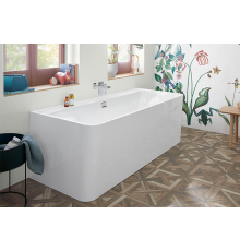 Ванна, Villeroy&Boch, Collaro, шгв 1700*750*470, цвет-камень белый (Stone White)/хром