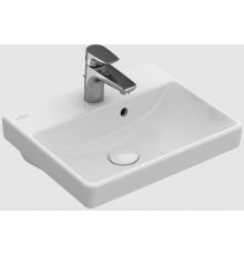 Раковина, Villeroy&Boch, Avento, шгв 450*370*150, отверстия для смесителя-1, CeramicPlus, цвет-альпийский белый