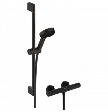 Душевой гарнитур, Hansgrohe, Pulsify Select, 105, цвет-черный матовый