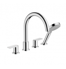Смеситель для ванны и душа, Hansgrohe, Vernis Shape, на борт ванны, цвет-хром