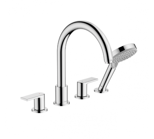 Смеситель для ванны и душа, Hansgrohe, Vernis Shape, на борт ванны, цвет-хром