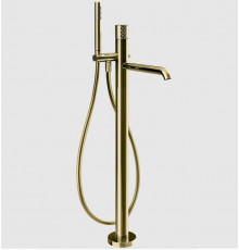 Смеситель для ванны и душа, Gessi, Habito Intreccio, напольный, цвет-Brass PVD