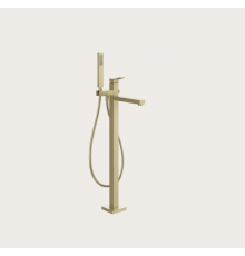 Смеситель для ванны и душа, Gessi, Rettangolo K, напольный, цвет-Brushed Brass PVD