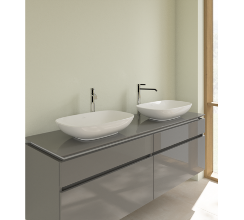 Раковина, Villeroy&Boch, Loop&Friends, шгв 560*380*120, отверстия для смесителя-отсутствуют, цвет-альпийский белый
