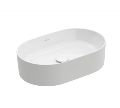 Раковина, Villeroy&Boch, Collaro, шгв 560*360*145, отверстия для смесителя-отсутствуют, CeramicPlus, цвет-Stone White