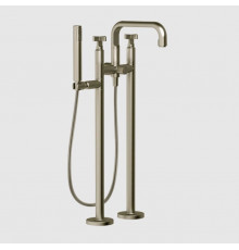 Смеситель для ванны и душа, Gessi, Inciso, напольный, цвет-Finox Brushed Nickel