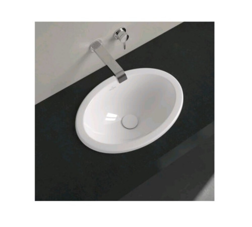 Раковина, Villeroy&Boch, Loop&Friends, шгв 570*410*215, отверстия для смесителя-отсутствуют, цвет-альпийский белый (белый Alpin)