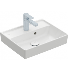 Раковина, Villeroy&Boch, Collaro, шгв 450*370*85, отверстия для смесителя-1, CeramicPlus, цвет-альпийский белый