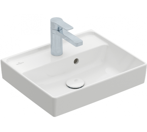 Раковина, Villeroy&Boch, Collaro, шгв 450*370*85, отверстия для смесителя-1, CeramicPlus, цвет-альпийский белый