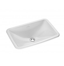 Раковина, Villeroy&Boch, Loop&Friends, шгв 600*405*185, отверстия для смесителя-отсутствуют, CeramicPlus, цвет-альпийский белый