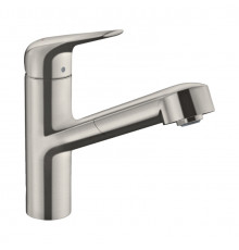 Смеситель для кухни, Hansgrohe, Focus M42, цвет-сталь