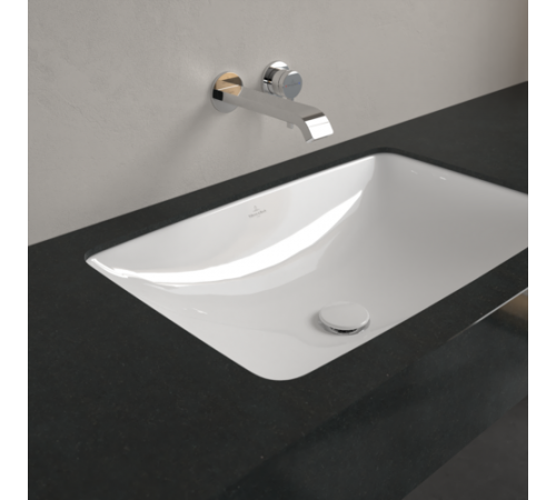 Раковина, Villeroy&Boch, Loop&Friends, шгв 615*380*180, отверстия для смесителя-отсутствуют, цвет-альпийский белый