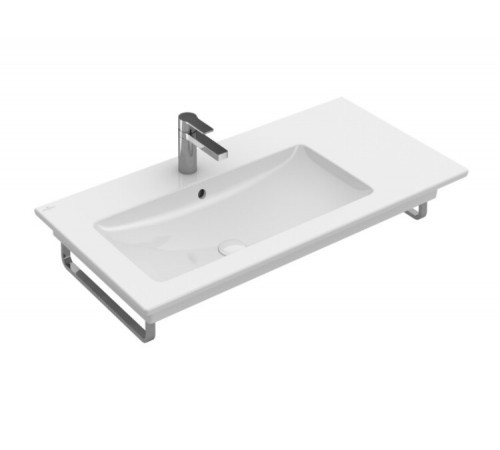 Раковина, Villeroy&Boch, Venticello, шг 1000*500, отверстия для смесителя-отсутствуют, CeramicPlus, цвет-альпийский белый