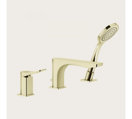 Смеситель для ванны и душа, Gessi, Rilievo, цвет-Brass PVD