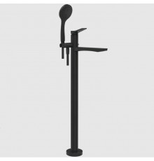 Смеситель для ванны и душа, Gessi, Rilievo, напольный, цвет-черный матовый